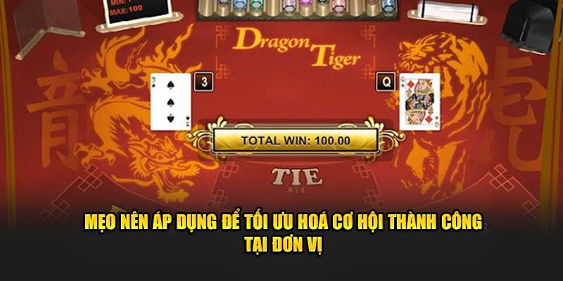 Mẹo nên áp dụng để tối ưu hoá cơ hội thành công tại đơn vị