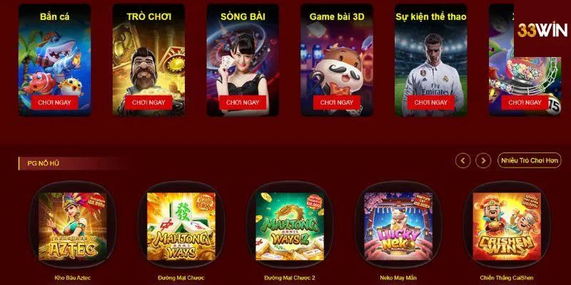 Sơ lược thông tin và các trò chơi hot 33win