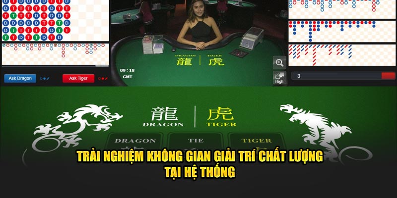 Trải nghiệm không gian giải trí chất lượng tại hệ thống rồng hổ 33win